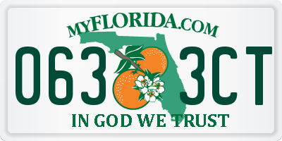 FL license plate 0633CT
