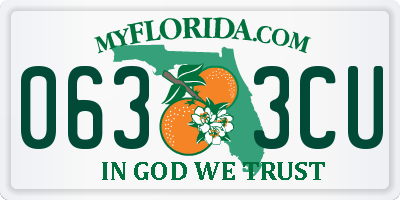 FL license plate 0633CU