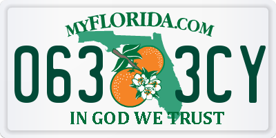 FL license plate 0633CY