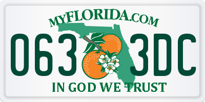 FL license plate 0633DC