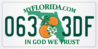 FL license plate 0633DF