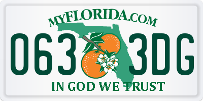 FL license plate 0633DG
