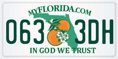 FL license plate 0633DH