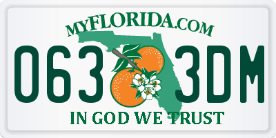 FL license plate 0633DM
