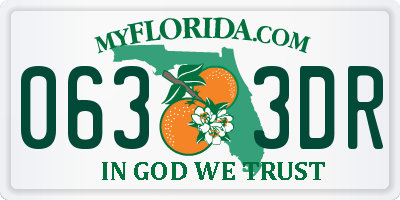 FL license plate 0633DR