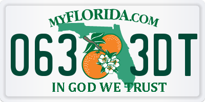 FL license plate 0633DT
