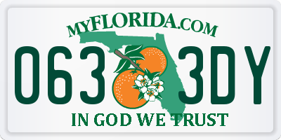 FL license plate 0633DY