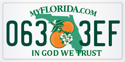 FL license plate 0633EF