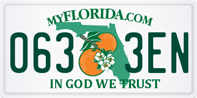 FL license plate 0633EN
