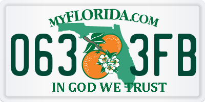 FL license plate 0633FB