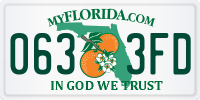 FL license plate 0633FD