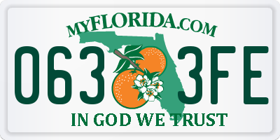 FL license plate 0633FE