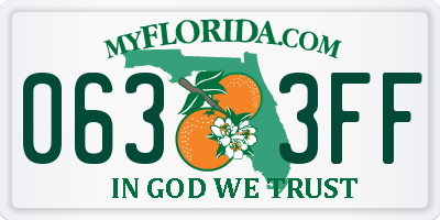 FL license plate 0633FF