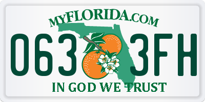 FL license plate 0633FH
