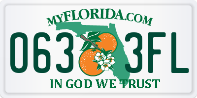 FL license plate 0633FL