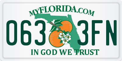 FL license plate 0633FN