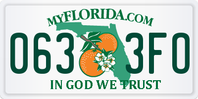 FL license plate 0633FO