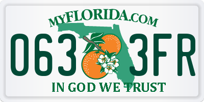 FL license plate 0633FR
