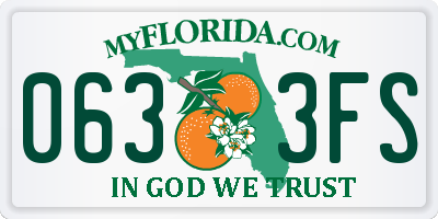 FL license plate 0633FS