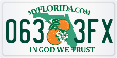 FL license plate 0633FX