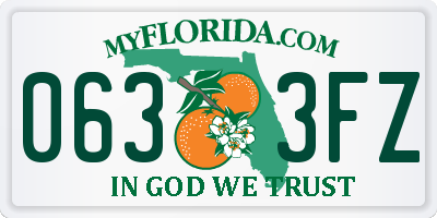 FL license plate 0633FZ