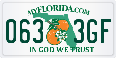 FL license plate 0633GF