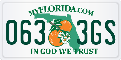 FL license plate 0633GS