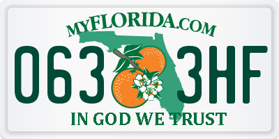 FL license plate 0633HF