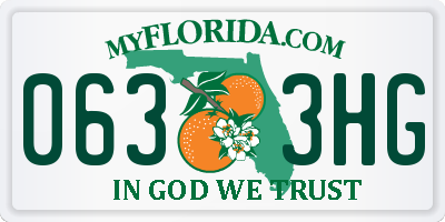 FL license plate 0633HG