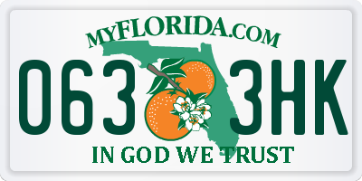 FL license plate 0633HK