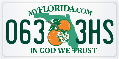 FL license plate 0633HS