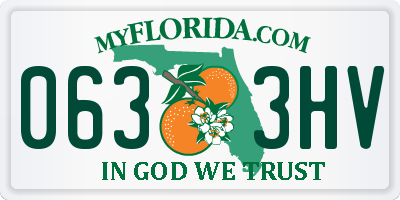 FL license plate 0633HV