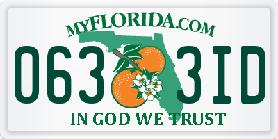 FL license plate 0633ID