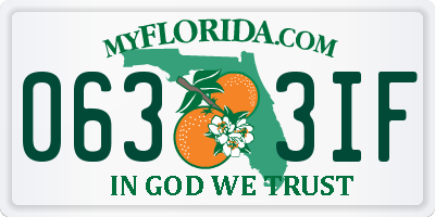 FL license plate 0633IF