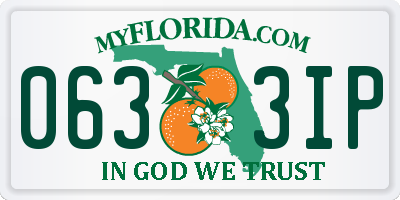 FL license plate 0633IP