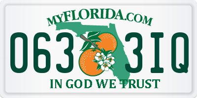 FL license plate 0633IQ