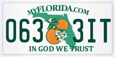 FL license plate 0633IT