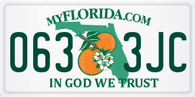 FL license plate 0633JC
