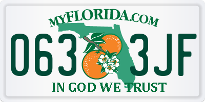 FL license plate 0633JF