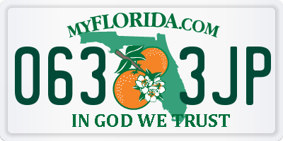 FL license plate 0633JP