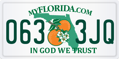 FL license plate 0633JQ