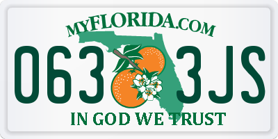 FL license plate 0633JS
