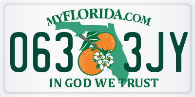 FL license plate 0633JY