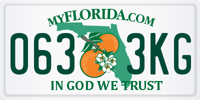 FL license plate 0633KG