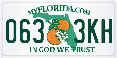FL license plate 0633KH