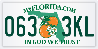 FL license plate 0633KL