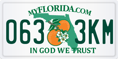 FL license plate 0633KM