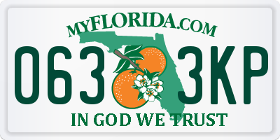 FL license plate 0633KP