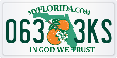 FL license plate 0633KS