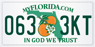 FL license plate 0633KT